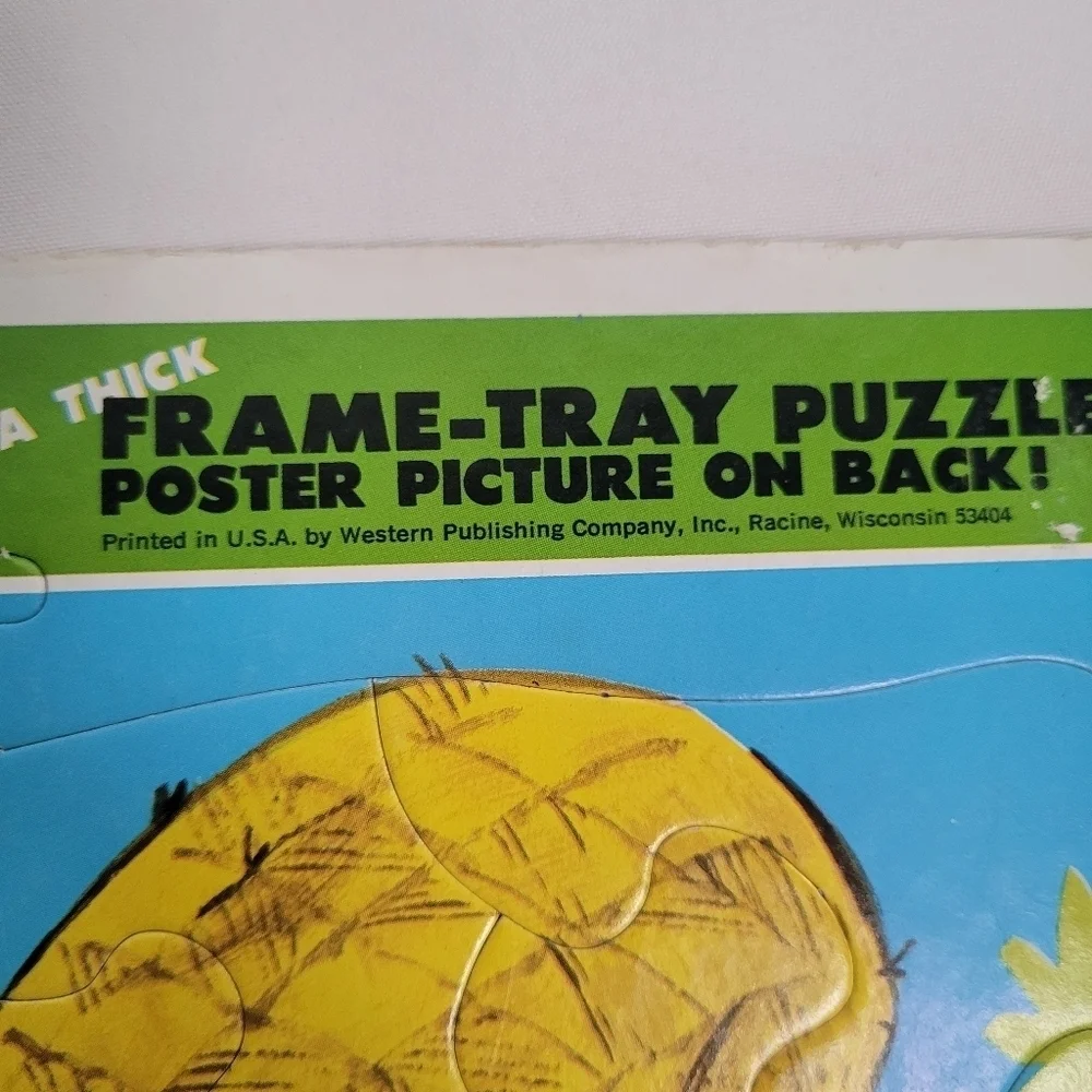 VTG Lot of 2 Child's Tray Puzzles Smurfs Elmer Fudd